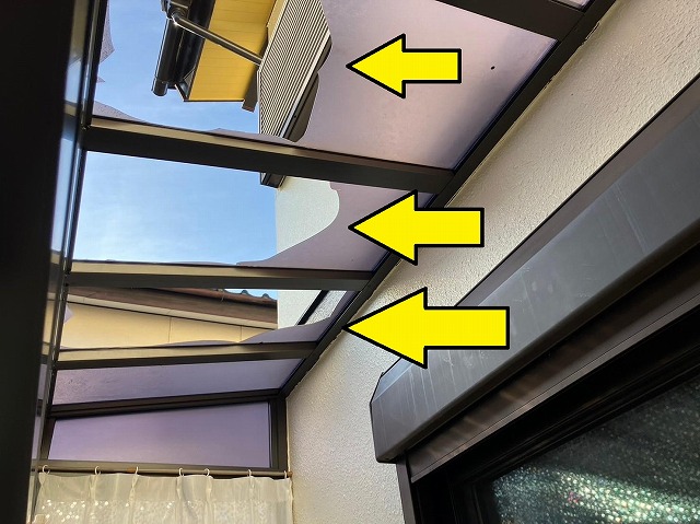 中央市　テラス屋根張り替え工事